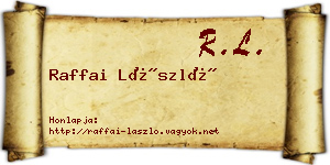 Raffai László névjegykártya